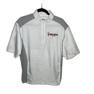 Adidas Arizona State University 1/4 Zip Pullover Small White Pockets Softball